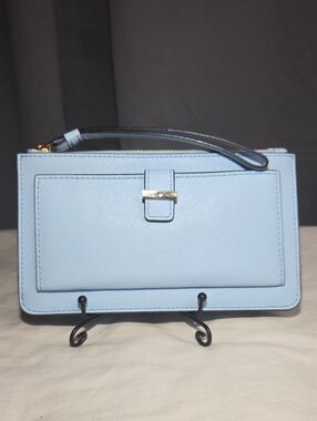 KATE SPADE Karolina Cedar Street Sky Blue Wallet Wristlet